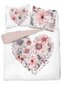 DETEXPOL Francouzské povlečení Květinové srdce  Bavlna, 220/200, 2x70/80 cm