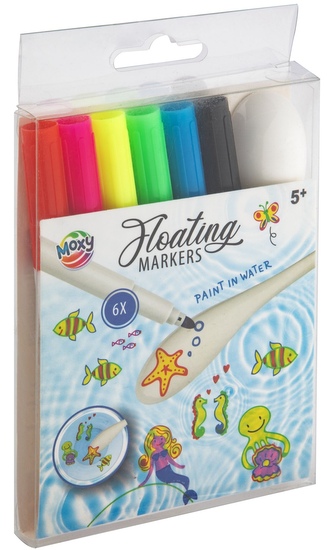 Fixy na vodní malování – 6 barev | Plovoucí obrázky pro děti, zábavné tvoření