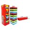 Věž dřevěná barevná 54 dílků 6,3x6,3x20 cm