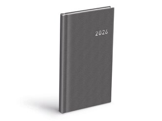 diář 2026 T806 PVC dark gray 90x170mm 7781510