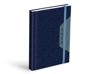 diář 2026 D801 PU blue/gray s gumkou 7781459