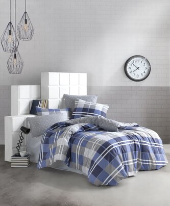 Bavlněné povlečení Alex modrý 140x200, 70x90cm