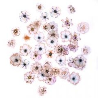 Naklejki PET pastelowe kwiaty 50szt