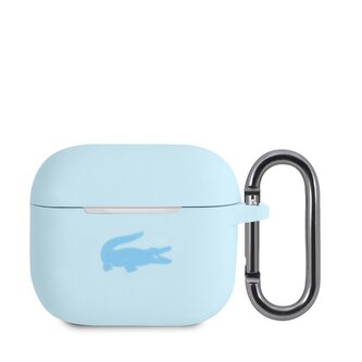 Lacoste Liquid Silicone Glossy Printing Logo Pouzdro pro AirPods 3 Blue