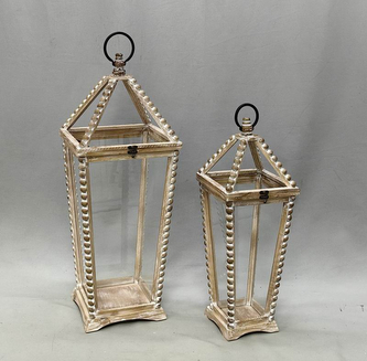LOKKE Komplet 2 Latarni XL:29,5x29,5x76,5cm L:22x22x59,5cm