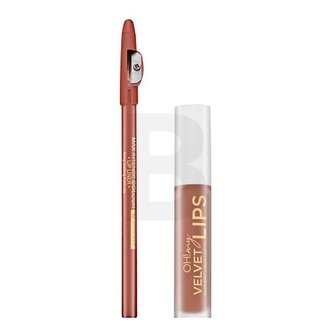 Eveline OH! My Velvet Lips Matt Lip Kit sada na rty pro matný efekt 14 Choco Truffle 4,5 ml