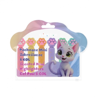 Zakreślacie mini 4 kolory pastelowe Łapki STARPAK 563028