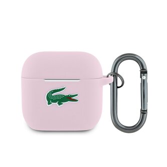 Lacoste Liquid Silicone Croc Logo Pouzdro pro AirPods 4 Pink