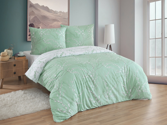 Prodloužené povlečení Satén 140x220, 70x90cm  Aspen tree