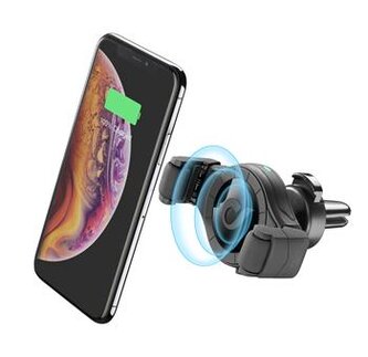 Cellularline Univerzální držák do ventilace auta s funkcí bezdrátového nabíjení Handy Roll, černý