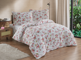 Prodloužené flanelové povlečení 140x220, 70x90 Rosario red