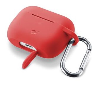 Cellularline Ochranný kryt s karabinou Bounce pro Apple AirPods Pro, červený