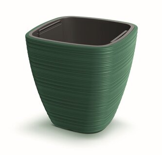 Květináč VENA SQUARE 28,9 cm - barva: tmavě zelená