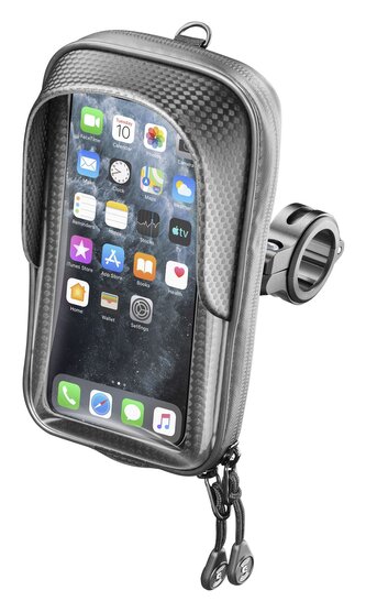 Interphone Univerzální voděodolné pouzdro na mobilní telefony Master, úchyt na řídítka, max. 5,8", černé Interphone Univerzální voděodolné pouzdro na mobilní telefony Master, úchyt na řídítka, max. 5,8", černé