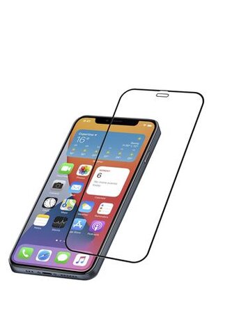 Cellularline Ochranné tvrzené sklo pro celý displej CAPSULE pro Apple iPhone 12 mini, černé