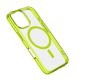 Cellularline Zadní kryt Iconic Mag s podporou Magsafe pro Apple iPhone 16 Pro Max, čirý limetkový