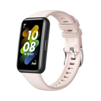Fixed Silikonový řemínek Silicone Strap pro Huawei Band 7, růžový