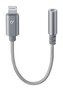 Cellularline Extra odolný adaptér Music Enabler z konektoru Lightning na 3,5 mm jack, MFI certifikace, šedý