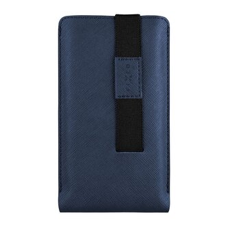 Fixed Univerzální pouzdro Lucca se zavíracím popruhem pro telefony do 6,6", tmavě modré