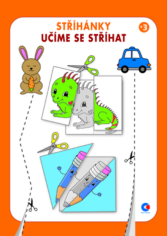 Omalovánka A4 - Stříhánky, Učíme se stříhat