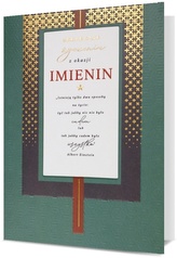 Karnet B6 HM-200 Imieniny męskie, zielone HM-200-2973