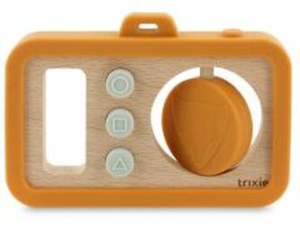 Drewniany silikonowy aparat dla niemowląt