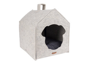 Boudička pro psy HYAGGO 2v1 béžová 33x42x42 cm