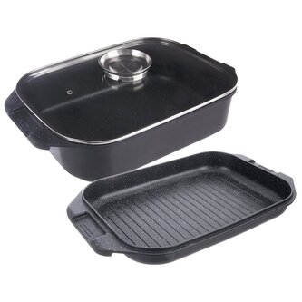 Pekáč GRANDE Aroma oboustr. 41x26x15 cm skl. víko