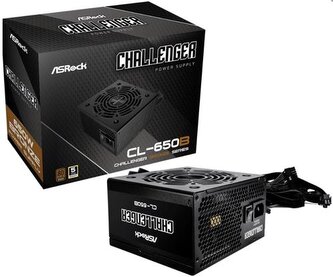 ASRock zdroj 650W Challenger CL-650B 80Plus BRONZE, ATX2.52, ventilátor 120mm