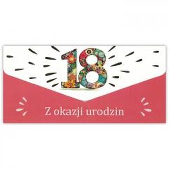 Karnet-koperta Urodziny 18