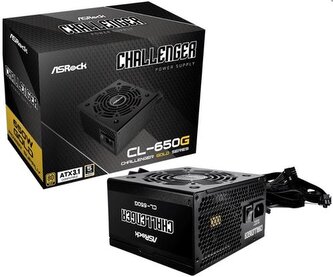 ASRock zdroj 650W Challenger CL-650G 80Plus GOLD, ATX3.1, ventilátor 120mm
