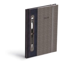 diář 2026 T805 PU dark blue/gray - na propisku s gumkou 7781481