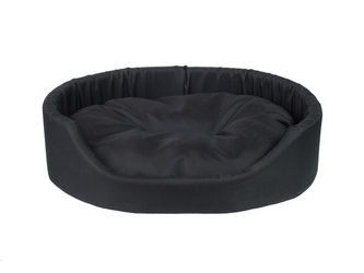 Pelíšek pro psa oválný BASIK černá velikost XS 40x32x12
