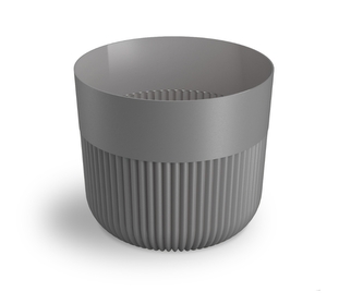 Plastový květináč Alia tmavě popelavý 130 mm