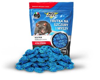 NO Pest No pest - jed na myši, potkany, hlodavce - modrá kostka, 1kg