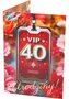 Karnet B6 40 Urodziny damskie VIP RU-006