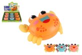 Krab zmáčkni a jeď plast 11x8cm na zpětné natažení 3 barvy 9ks v boxu