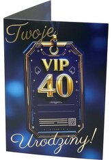 Karnet B6 40 Urodziny męskie VIP RU-004