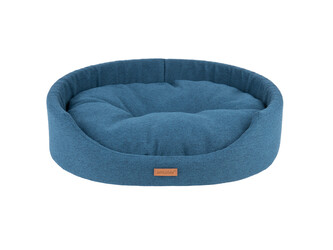 Pelíšek pro psa oválný MONTEGO modrá velikost XXL 86x76x17,5 cm