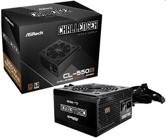 ASRock zdroj 550W Challenger CL-550B 80Plus BRONZE, ATX2.52, ventilátor 120mm