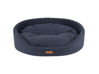 Pelíšek pro psa oválný MONTEGO černá velikost XXL 86x76x17,5 cm