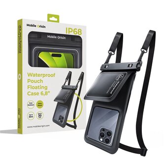 Mobile Origin Waterproof Floating Case with Small Pouch  6,8" - black/white