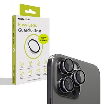 Mobile Origin Easy Lens guards, clear - iPhone 15 Pro/15 Pro Max