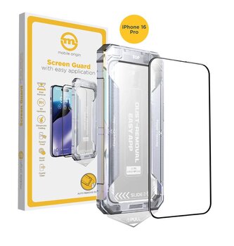 Mobile Origin Yellow Screen Guard with easy application, iPhone 16 Pro