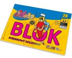 Blok rysunkowy A3 80g kolorowy 20 kartek