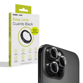 Mobile Origin Easy Lens guards, black - iPhone 16 Pro / 16 Pro Max