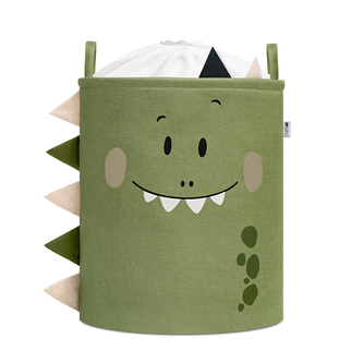 Sipo Koš na hračky XL se šňůrkou, skládací bavlněný / 63 l, DINO