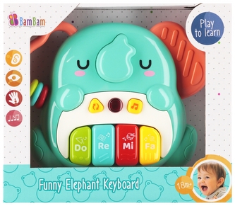 BAM BAM PIANINKO SLONIK B/O 19X17X5 WB 48