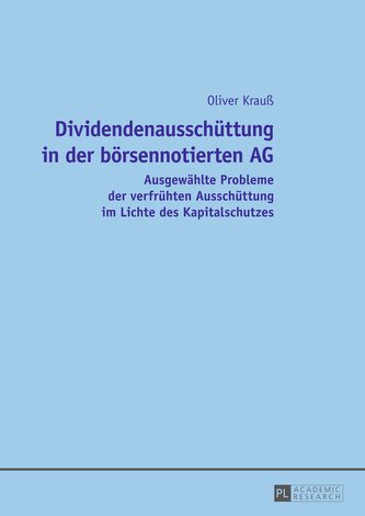 Dividendenausschüttung in der börsennotierten AG