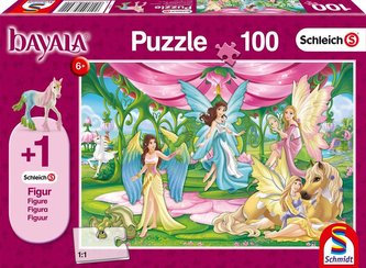 Puzzle 100 Schleich + Bayala Świat elfów + figurka
